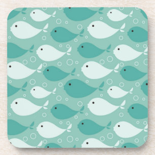 patroon met vis bier onderzetter