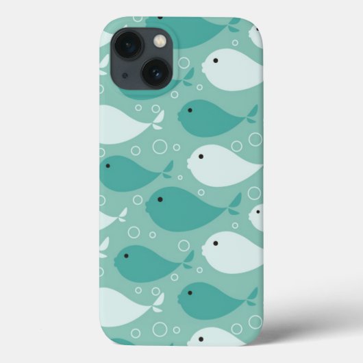patroon met vis Case-Mate iPhone case (Achterkant)