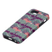 Patroon met vis en Paarse golven Case-Mate iPhone Case (Onderkant)
