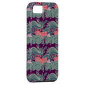 Patroon met vis en Paarse golven Case-Mate iPhone Case (Back/Rechts)