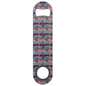 Patroon met vis en Paarse golven Speed Flessenopener (Voorkant)