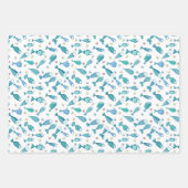 Patroon met vis en vis inpakpapier vel (Voorkant 3)