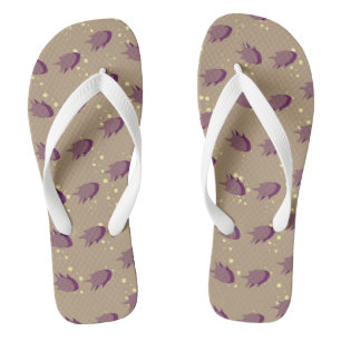 patroon met vis teenslippers