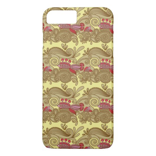 Patroon met vissen en golven Case-Mate iPhone case (Achterkant)