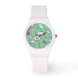 Patroon met voedsel horloge