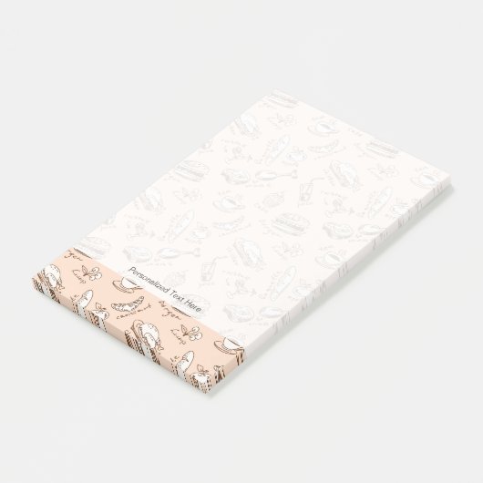 Patroon met voedsel post-it® notes (Schuin)