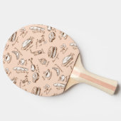 Patroon met voedsel tafeltennisbatje (Zijkant)