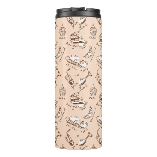 Patroon met voedsel thermosbeker (Achterkant)