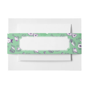 Patroon met voedsel uitnodigingen wikkel