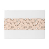 Patroon met voedsel uitnodigingen wikkel (Achterkant Voorbeeld)