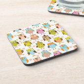 patroon met vogels bier onderzetter (Linkerzijde)