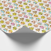 patroon met vogels cadeaupapier (Hoek)