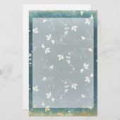  patroon met vogels en bladeren briefpapier (Voorkant / Achterkant)