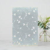 patroon met vogels en bladeren briefpapier (Staand voorkant)