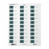 patroon met vogels en bladeren etiket (Full Sheet)