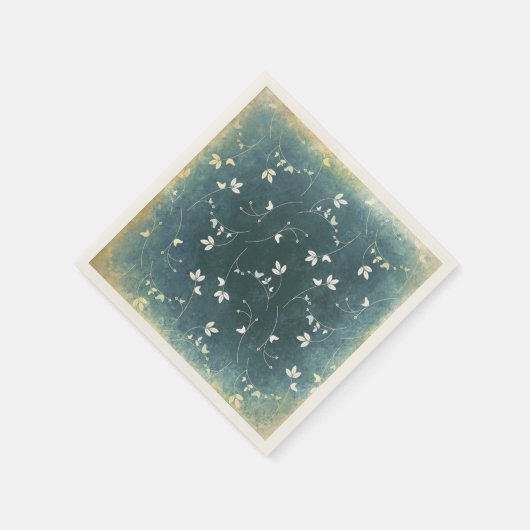 patroon met vogels en bladeren servetten (Hoek)