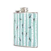 Patroon met vogels en bomen heupfles (Links)