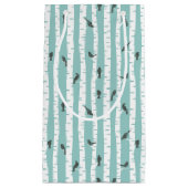 Patroon met vogels en bomen klein cadeauzakje (Voorkant)