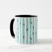 Patroon met vogels en bomen mok (Voorkant links)