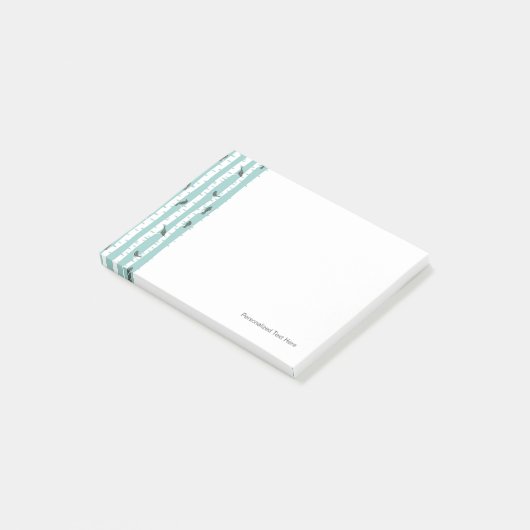 Patroon met vogels en bomen post-it® notes (Schuin)