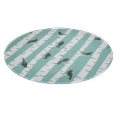 Patroon met vogels en bomen snijplank (Hoek)