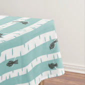 Patroon met vogels en bomen tafelkleed (Voorbeeld)