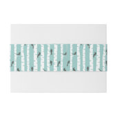 Patroon met vogels en bomen uitnodigingen wikkel (Achterkant Voorbeeld)