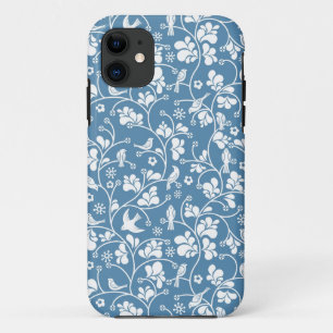 patroon met vogels en planten sierbloem iPhone 11 hoesje