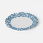 patroon met vogels en planten sierbloem papieren bordje (Gekanteld)