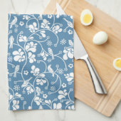 patroon met vogels en planten sierbloem theedoek (Quarter Fold)