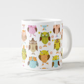 patroon met vogels grote koffiekop (Voorkant rechts)