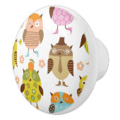 patroon met vogels keramische knop (Rechts)