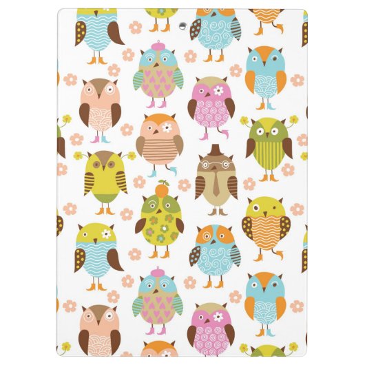 patroon met vogels klembord (Achterkant)