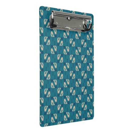 patroon met vogels mini klembord (Schuin)