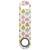 patroon met vogels speed flessenopener (Achterkant)