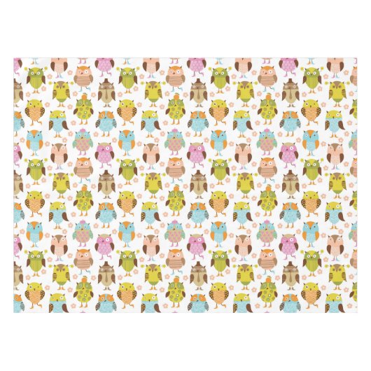 patroon met vogels tafelkleed (Voorkant (Horizontaal))