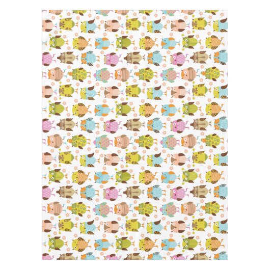 patroon met vogels tafelkleed (Voorkant)