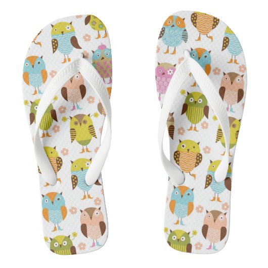 patroon met vogels teenslippers (Voetbed)