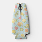 Patroon met vruchten en bessen flesjeskoeler (Achterkant)