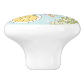 Patroon met vruchten en bessen keramische knop (Zijkant)