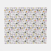 Patroon met wielkatten fleece deken (Voorkant (Horizontaal))