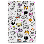 Patroon met wielkatten medium cadeauzakje (Voorkant)