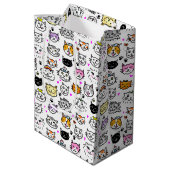 Patroon met wielkatten medium cadeauzakje (Achterkant Gekanteld)