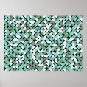Patroon met willekeurige gekleurde driehoeken Gene Poster