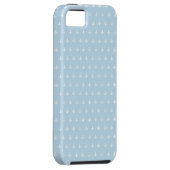 Patroon met witte ankers op blauw Case-Mate iPhone case (Back/Rechts)