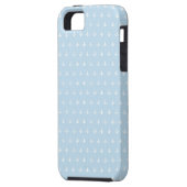 Patroon met witte ankers op blauw Case-Mate iPhone case (Achterkant Links)