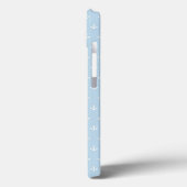 Patroon met witte ankers op blauw Case-Mate iPhone case (Achterkant / Links)