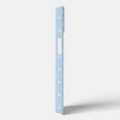 Patroon met witte ankers op blauw Case-Mate iPhone case (Achterkant / Rechts)