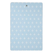 Patroon met witte ankers op blauw mini klembord (Achterkant)
