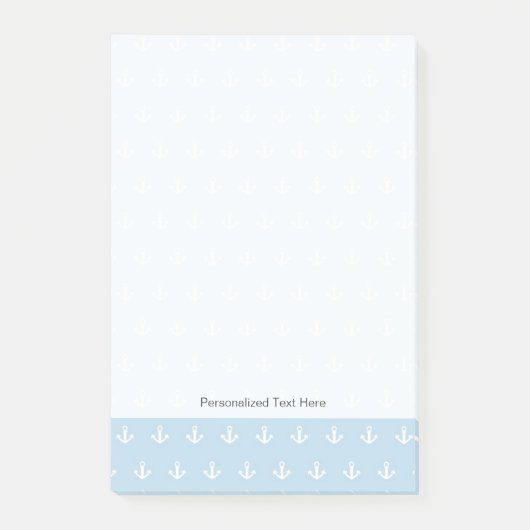 Patroon met witte ankers op blauw post-it® notes (Voorkant)